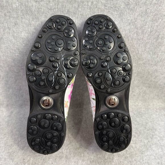 Footjoy Golf Shoe Women Size 6 White Floral Tailored Collection Soft Spike Cleat - Picture 8 of 9